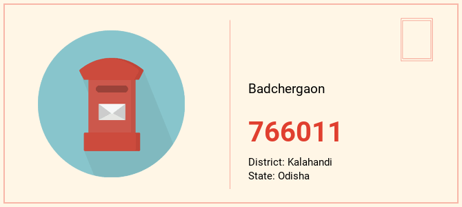 pin code of Badchergaon in Odisha