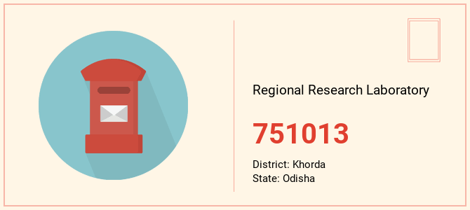 pin code of Regional Research Laboratory in Odisha