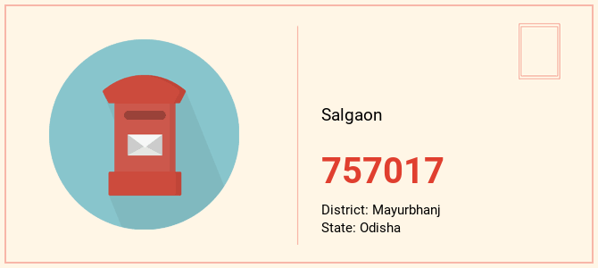 pin code of Salgaon in Odisha
