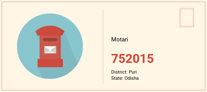 pin code of Motari in Odisha