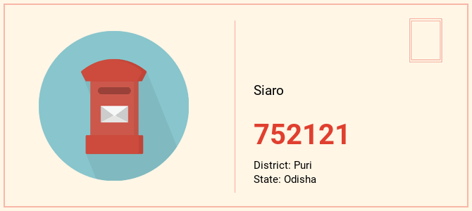 pin code of Siaro in Odisha