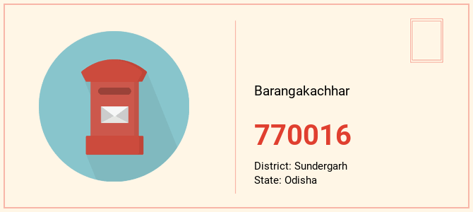 pin code of Barangakachhar in Odisha