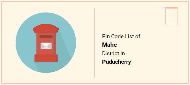 Mahe district pin code list in Puducherry