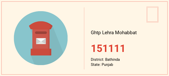 pin code of Ghtp Lehra Mohabbat in Punjab