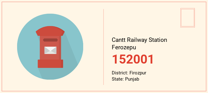pin code of Cantt Railway Station Ferozepu in Punjab