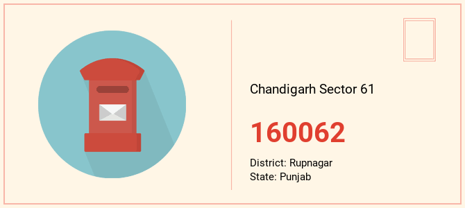 pin code of Chandigarh Sector 61 in Punjab
