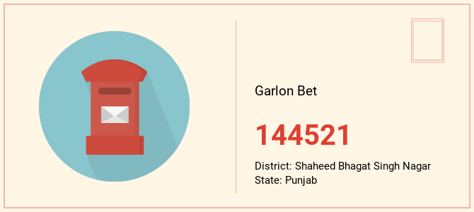 pin code of Garlon Bet in Punjab