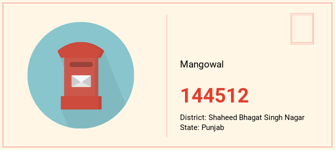 pin code of Mangowal in Punjab