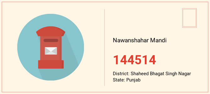 pin code of Nawanshahar Mandi in Punjab
