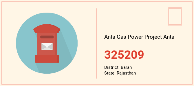 pin code of Anta Gas Power Project Anta in Rajasthan