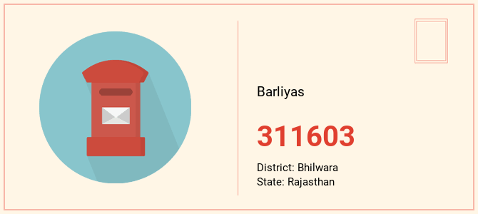 pin code of Barliyas in Rajasthan