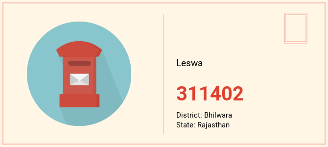 pin code of Leswa in Rajasthan
