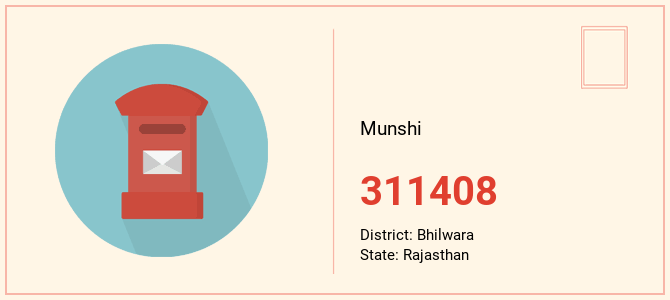 pin code of Munshi in Rajasthan
