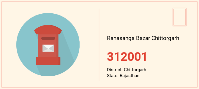 pin code of Ranasanga Bazar Chittorgarh in Rajasthan