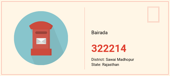 pin code of Bairada in Rajasthan