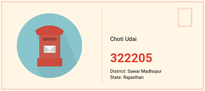 pin code of Choti Udai in Rajasthan