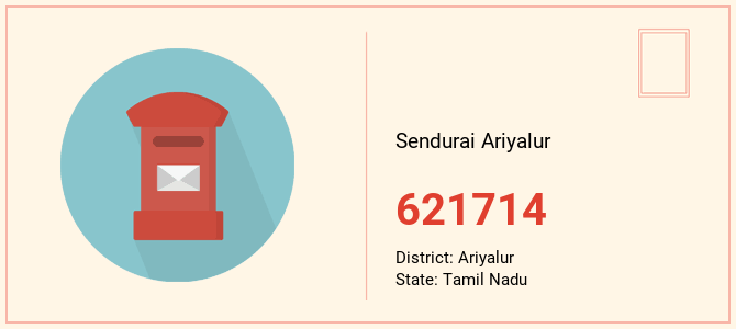 pin code of Sendurai Ariyalur in Tamil Nadu