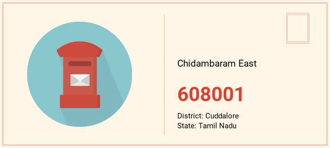 pin code of Chidambaram East in Tamil Nadu