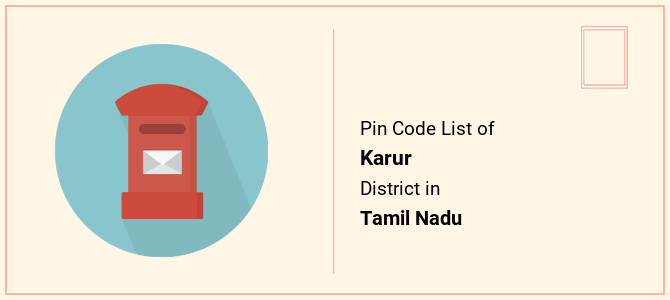 Karur district pin code list in Tamil Nadu