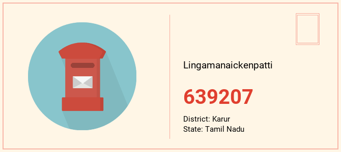pin code of Lingamanaickenpatti in Tamil Nadu