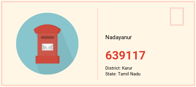 pin code of Nadayanur in Tamil Nadu