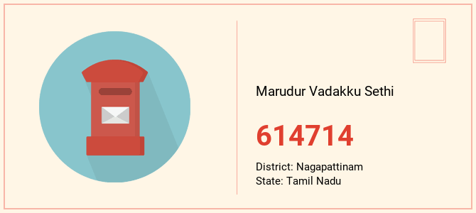 pin code of Marudur Vadakku Sethi in Tamil Nadu