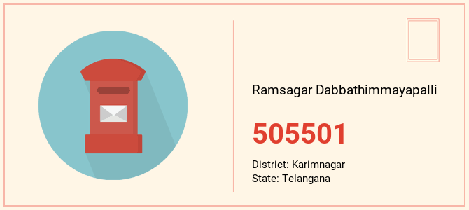 pin code of Ramsagar Dabbathimmayapalli in Telangana