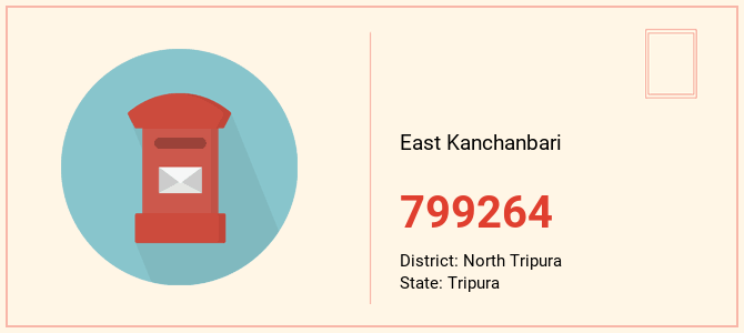 pin code of East Kanchanbari in Tripura