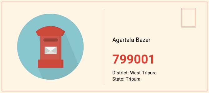 pin code of Agartala Bazar in Tripura