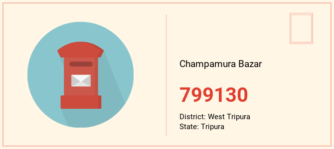 pin code of Champamura Bazar in Tripura