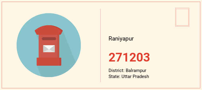pin code of Raniyapur in Uttar Pradesh