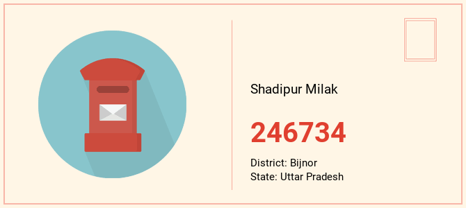 pin code of Shadipur Milak in Uttar Pradesh