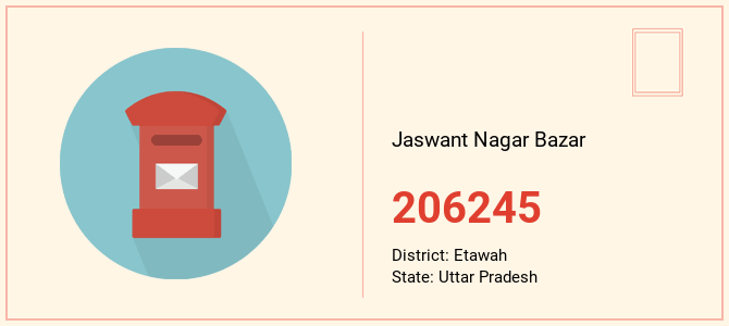 pin code of Jaswant Nagar Bazar in Uttar Pradesh