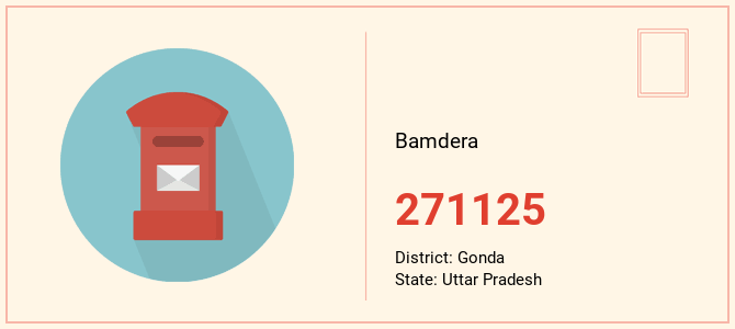 pin code of Bamdera in Uttar Pradesh
