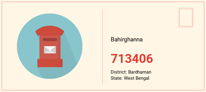 pin code of Bahirghanna in West Bengal