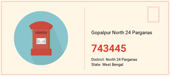 pin code of Gopalpur North 24 Parganas in West Bengal