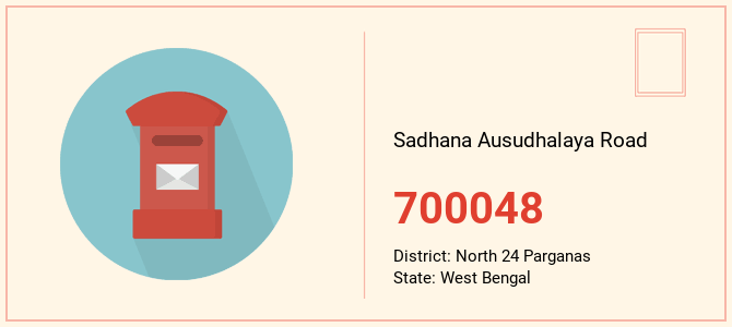 pin code of Sadhana Ausudhalaya Road in West Bengal