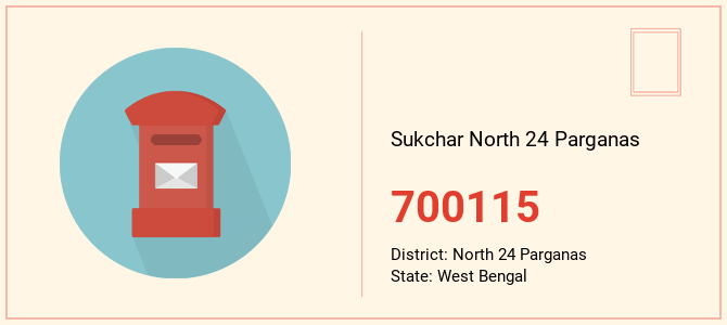 pin code of Sukchar North 24 Parganas in West Bengal