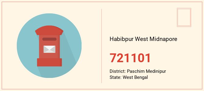 pin code of Habibpur West Midnapore in West Bengal