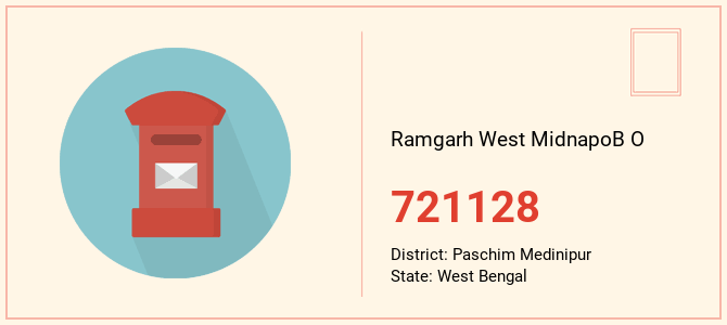 pin code of Ramgarh West MidnapoB O in West Bengal