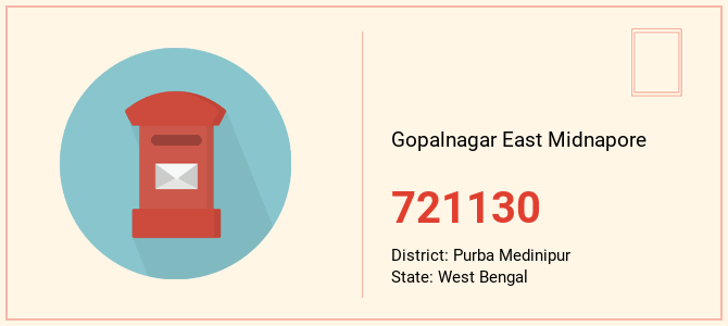 pin code of Gopalnagar East Midnapore in West Bengal