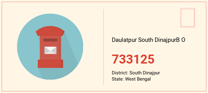 pin code of Daulatpur South DinajpurB O in West Bengal